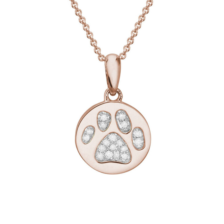 Expressions Jewelers Gold & Diamond Paw Print Necklace