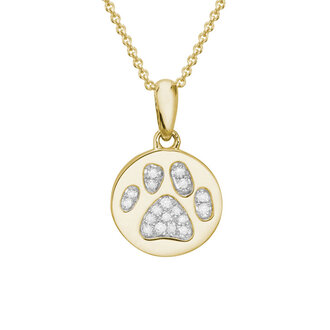 Expressions Jewelers Gold & Diamond Paw Print Necklace