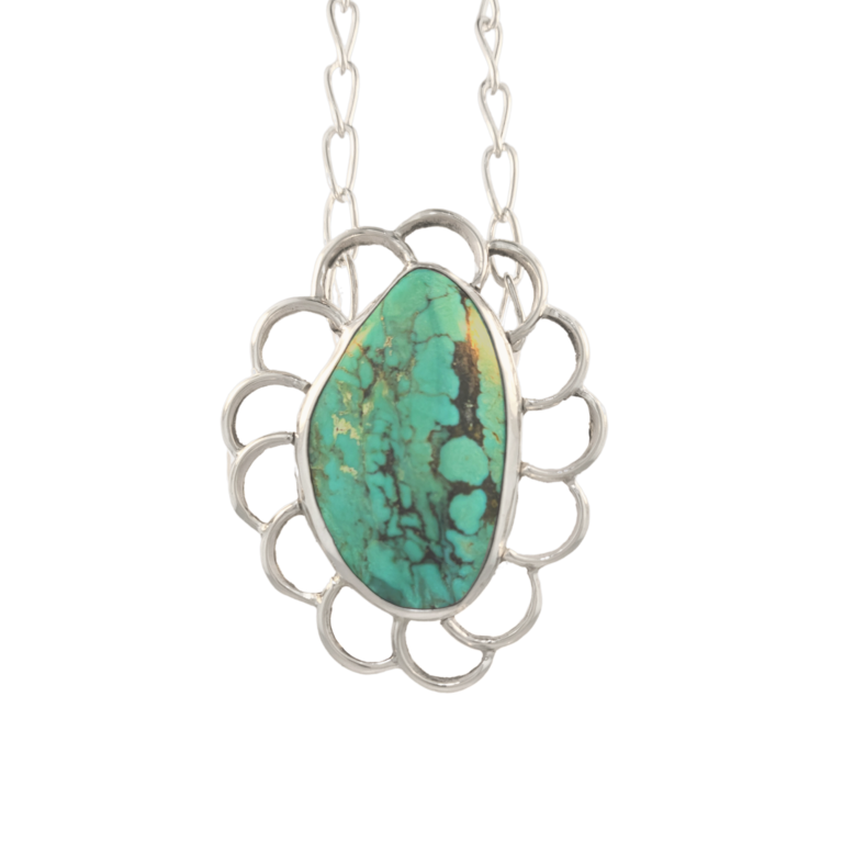 Handmade Silver & Turquois Pendant