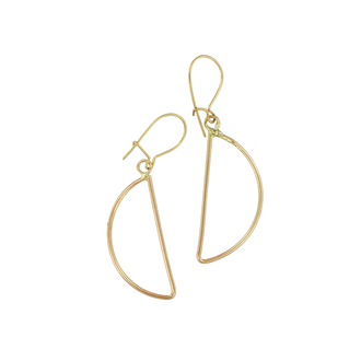 Expressions Jewelers 14KY Gold Wire Halfmoon Drop Earring