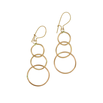 Expressions Jewelers Handmade Gold Triple Drop Earrings