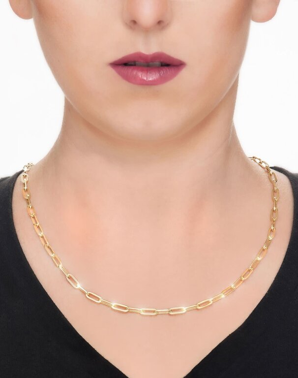 Adrienne Designs Gold Large Paperclip Chain
