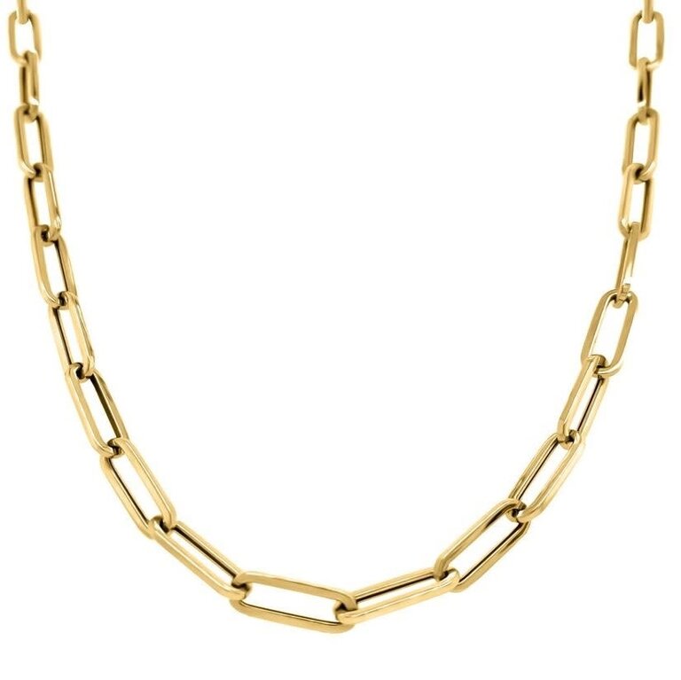Adrienne Designs Gold Large Paperclip Chain
