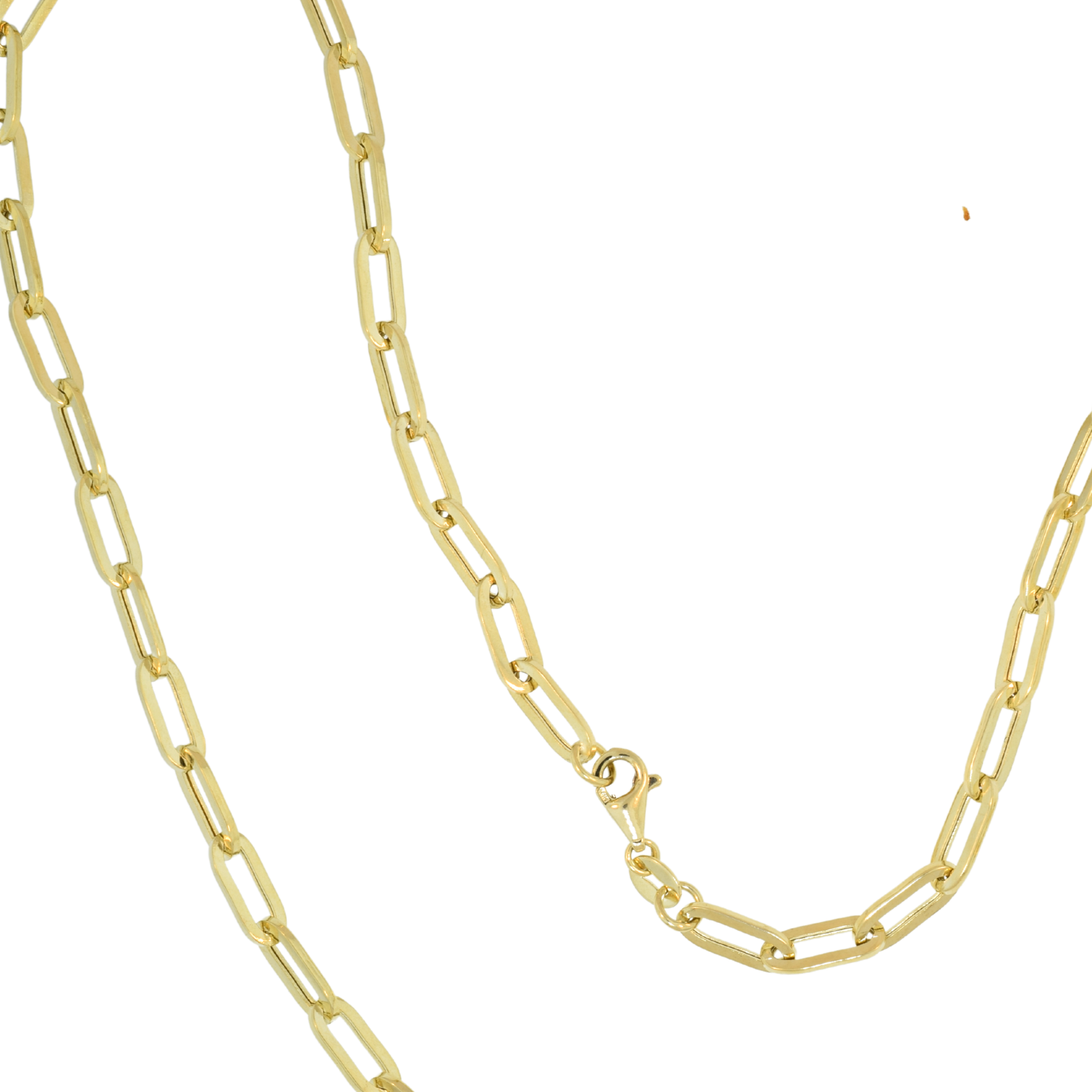 Gold Large Paperclip Chain