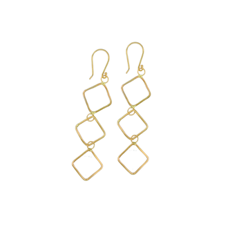 Expressions Jewelers 14KY Triple Square Drop Earring