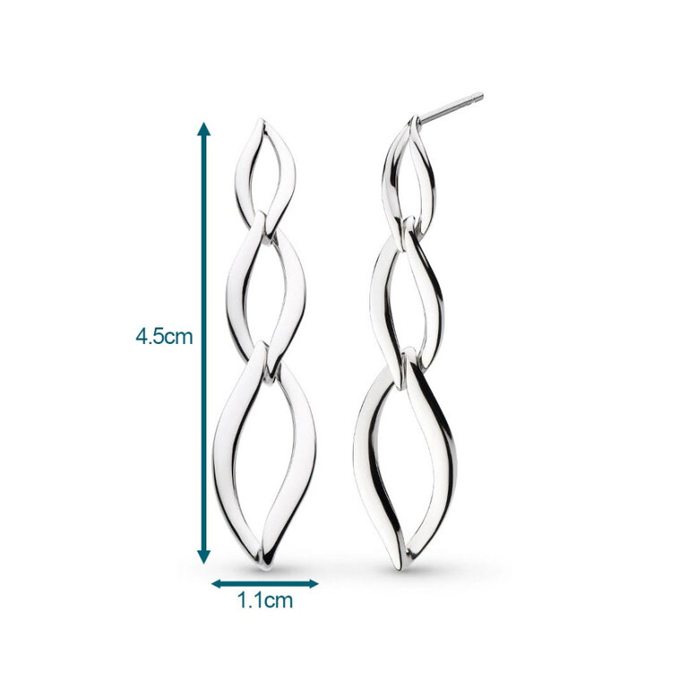 Kit Heath Entwine Twine Link Trio Drop Earrings