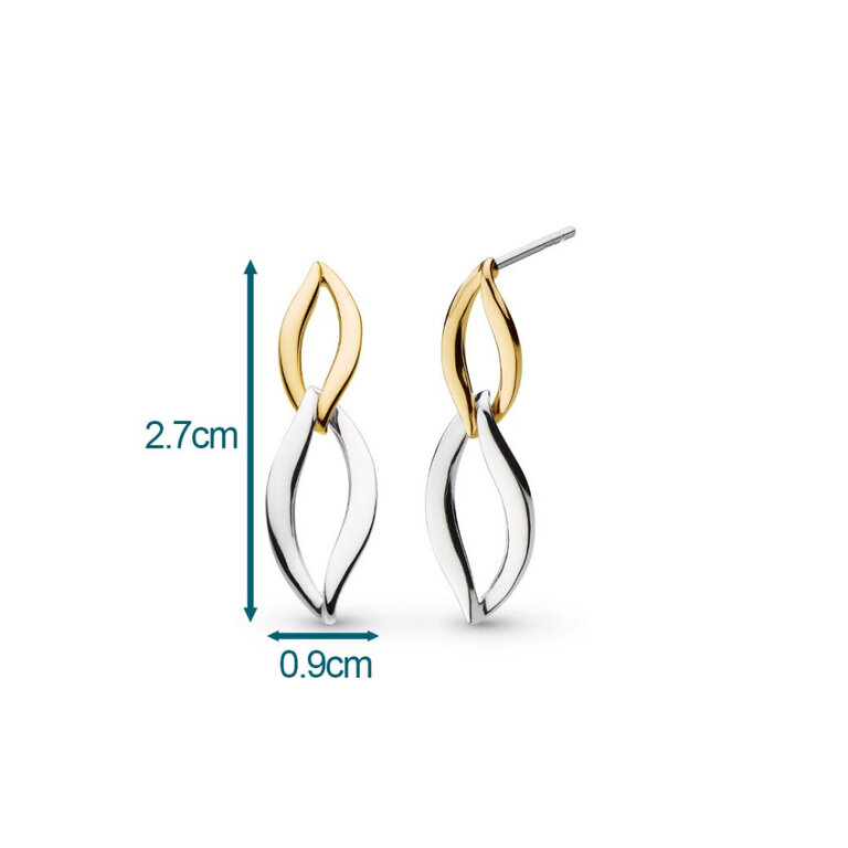 Kit Heath Entwine Twine Link Golden Drop Earrings