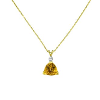 Expressions Jewelers Citrine and Diamond Pendant