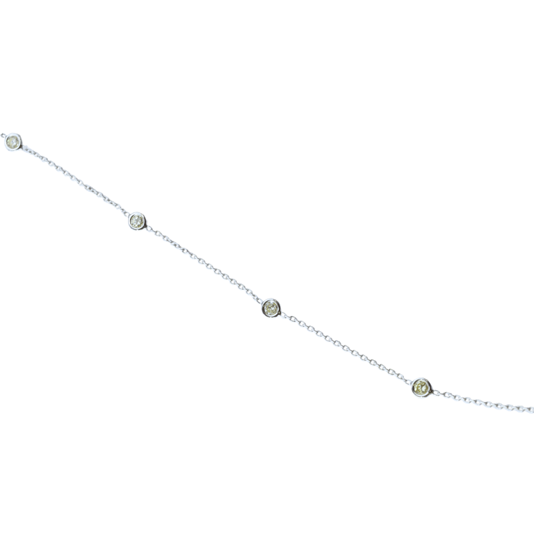 Expressions Jewelers White Gold 1.00ct Diamonds by the Yard Necklace