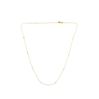 Expressions Jewelers Two Tone Gold Diamonds-by-the-Yard Necklace