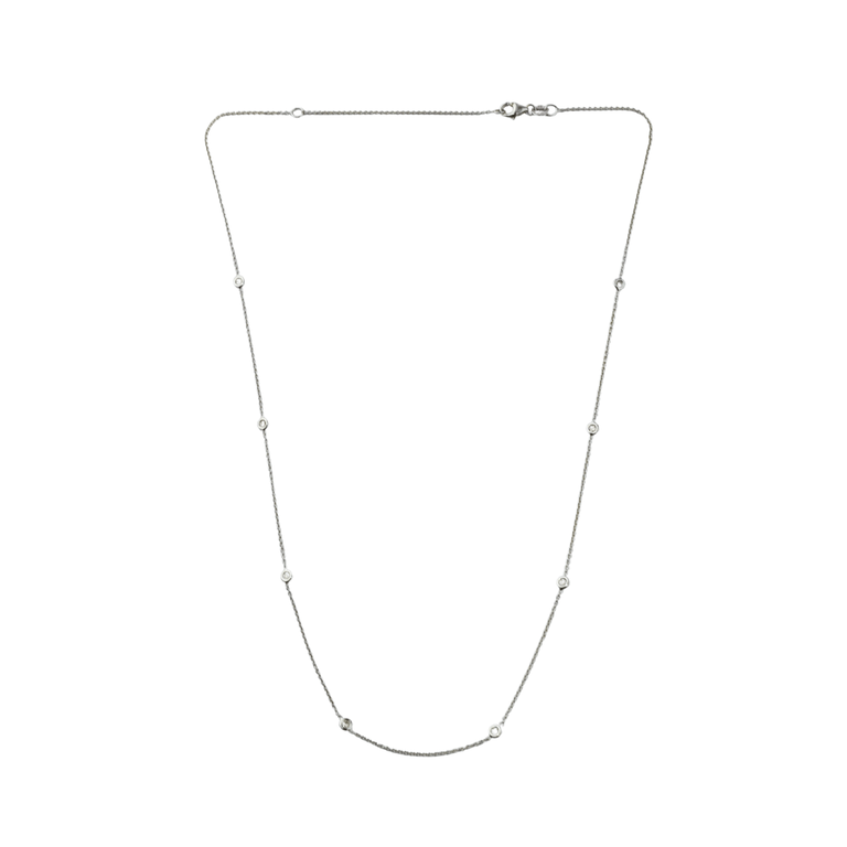 White Gold .25cttw Diamonds by the Yard Necklace