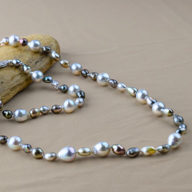 Gray Akoya Keshi Pearl Necklace