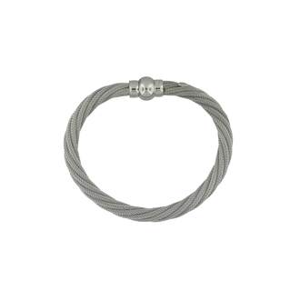 Expressions Jewelers Silver Twisted Mesh Bracelet