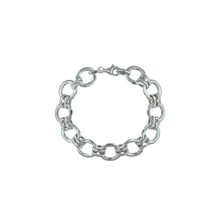 Circle Double Rolo Link Bracelet