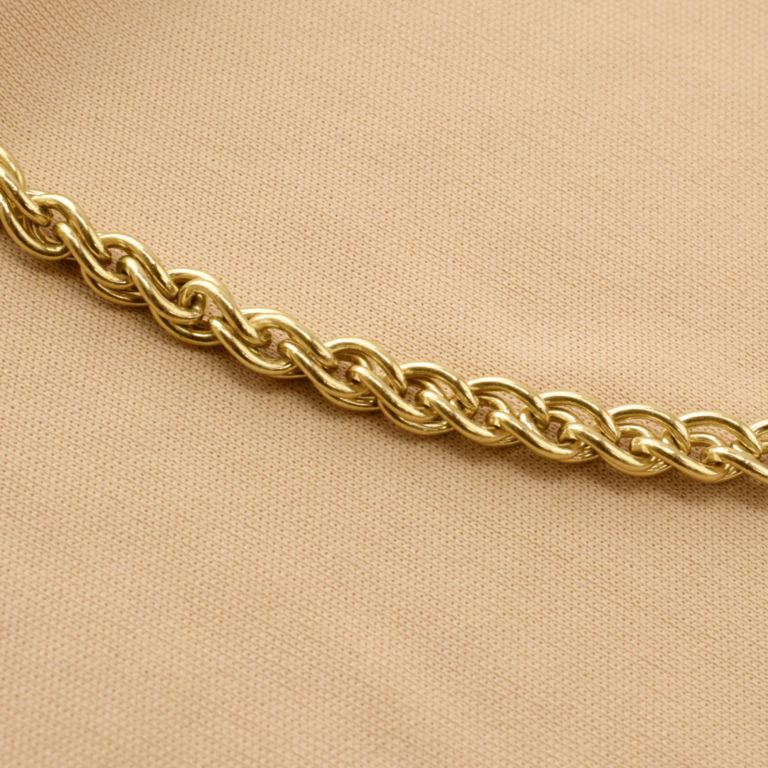 Estate Collection Estate 10k Gold Double Link Rope Chain