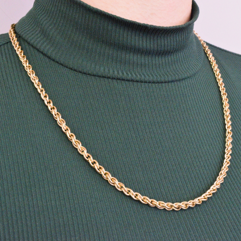 Estate Collection Estate 10k Gold Double Link Rope Chain