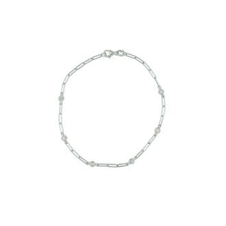 Expressions Jewelers 14k Paperclip Diamonds by the Yard Bracelet