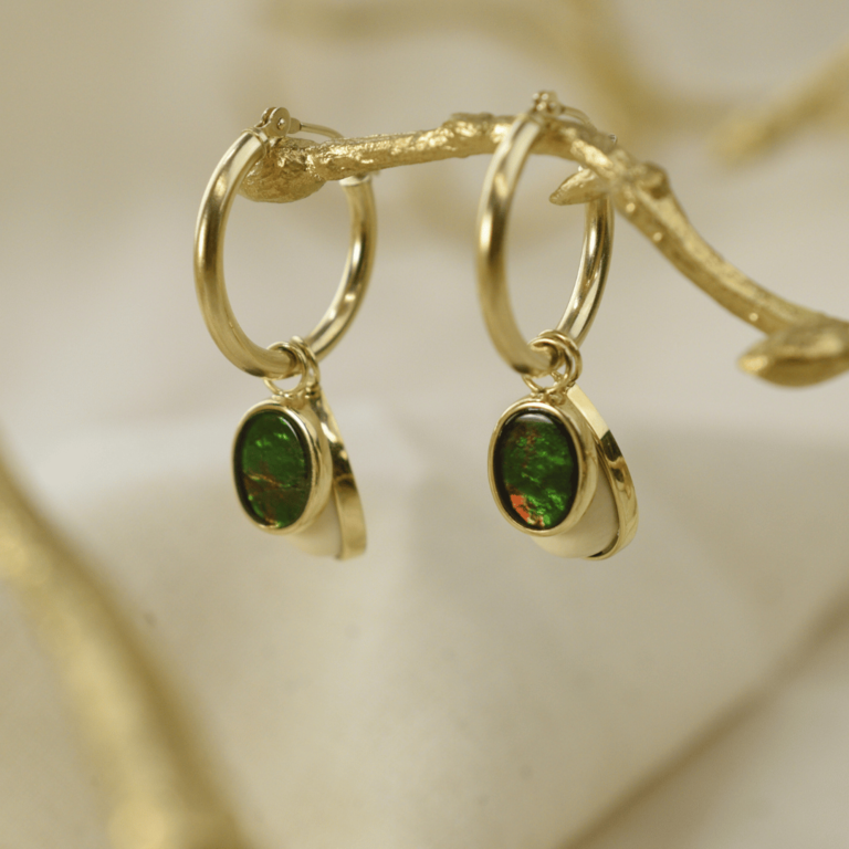 Estate Collection Estate Gold Double Drop Hoop Earrings