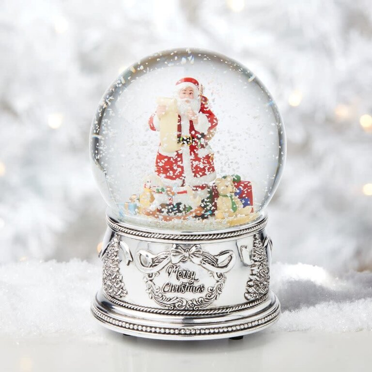 Expressions Jewelers Winter Traditions Santa Musical Snow Globe
