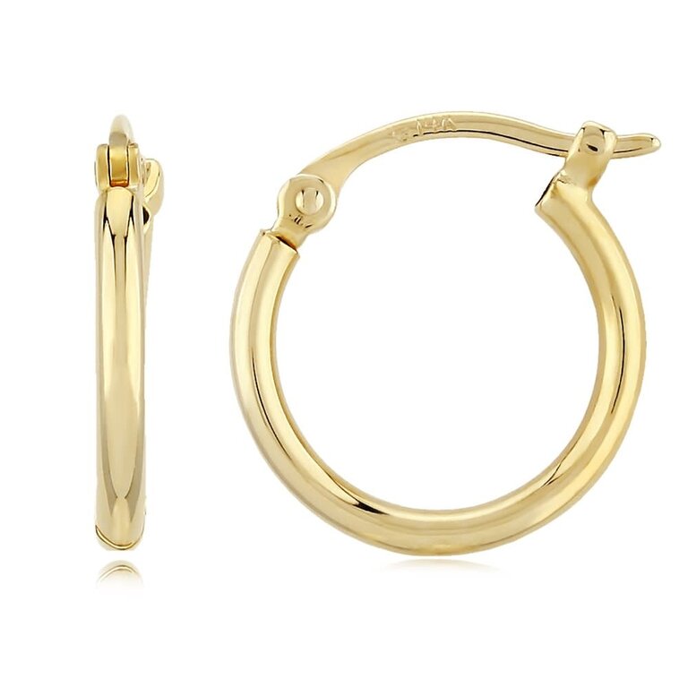 14K Yellow Gold Small Hoop