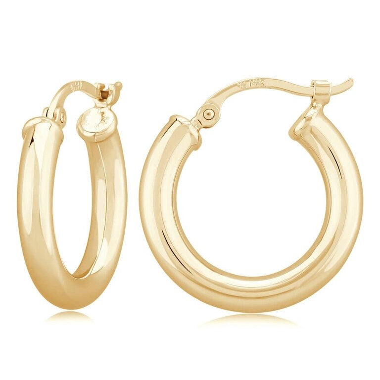 Medium Gold Tube Hoops