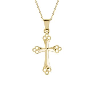 Expressions Jewelers Yellow Gold Cross Necklace