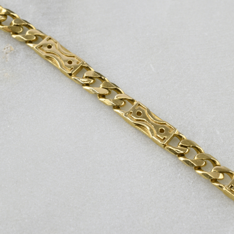 Estate Collection Estate 14k Gold Fancy Figaro Bracelet