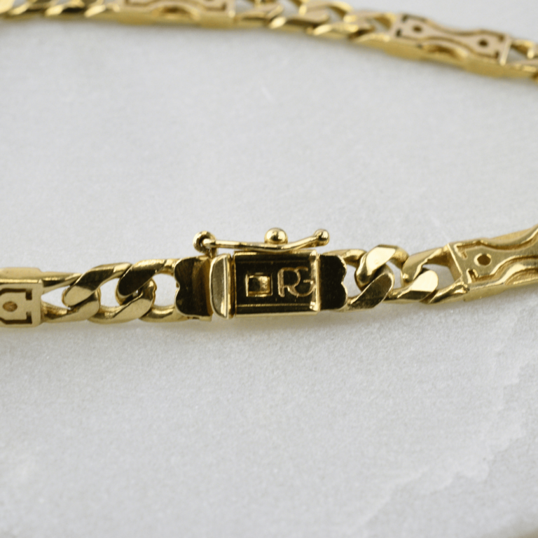 Estate Collection Estate 14k Gold Fancy Figaro Bracelet