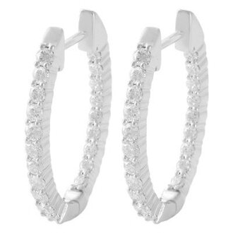 Expressions Jewelers Inside-Outside Diamond Hoops