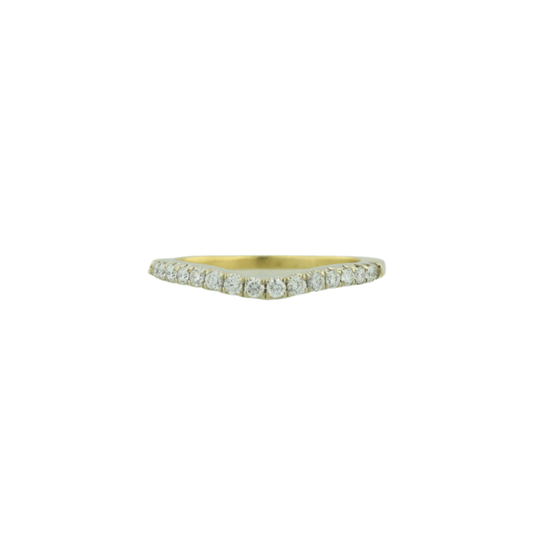 Estate Collection Estate 14k Two Tone Contour Diamond Band