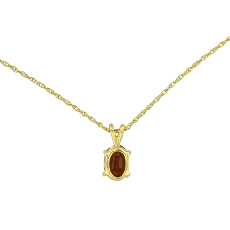 Estate Garnet Pendant on Rope Chain