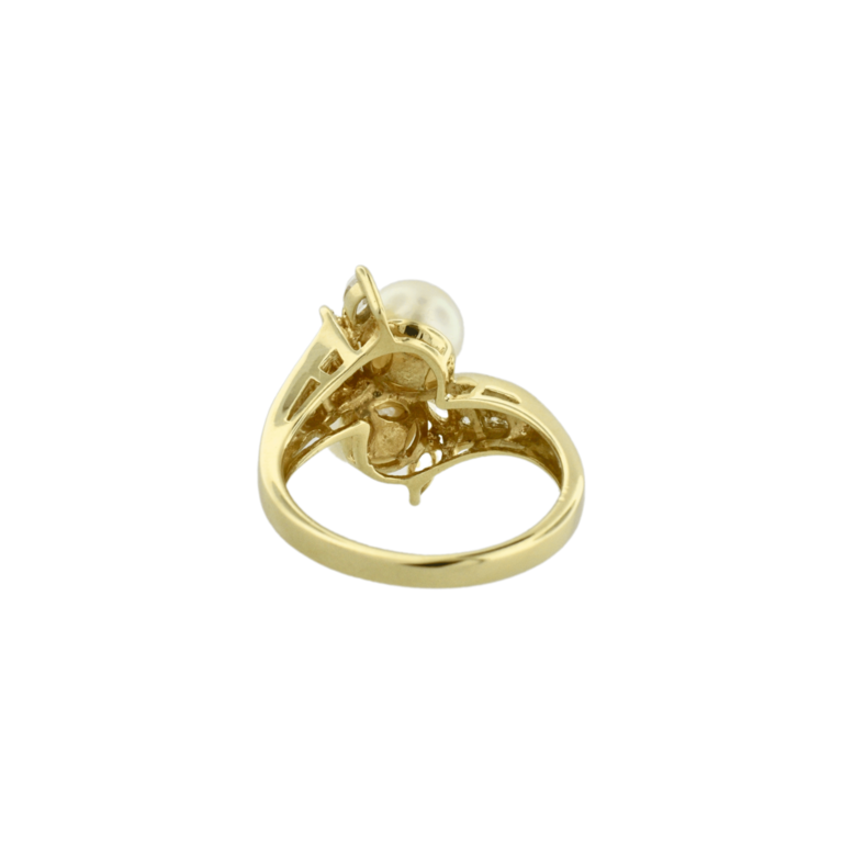 Estate 14k Double Pearl Ring
