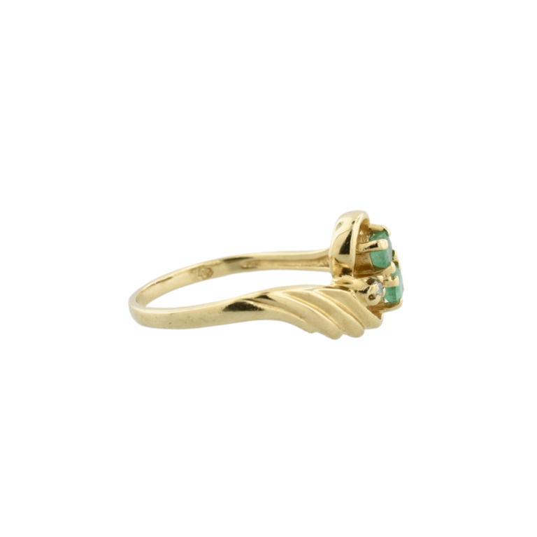 Estate Collection Estate Gold Ring with Green Stones