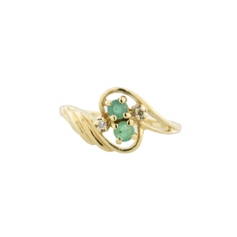 Estate Collection Estate Gold Ring with Green Stones