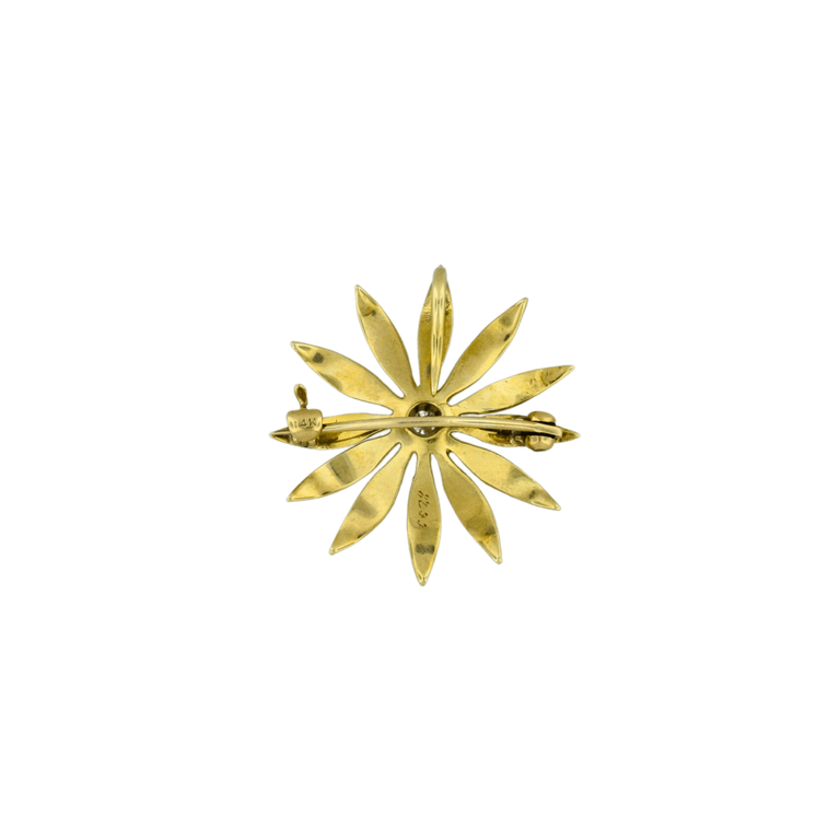 Estate Collection Estate Flower Pin with Diamond