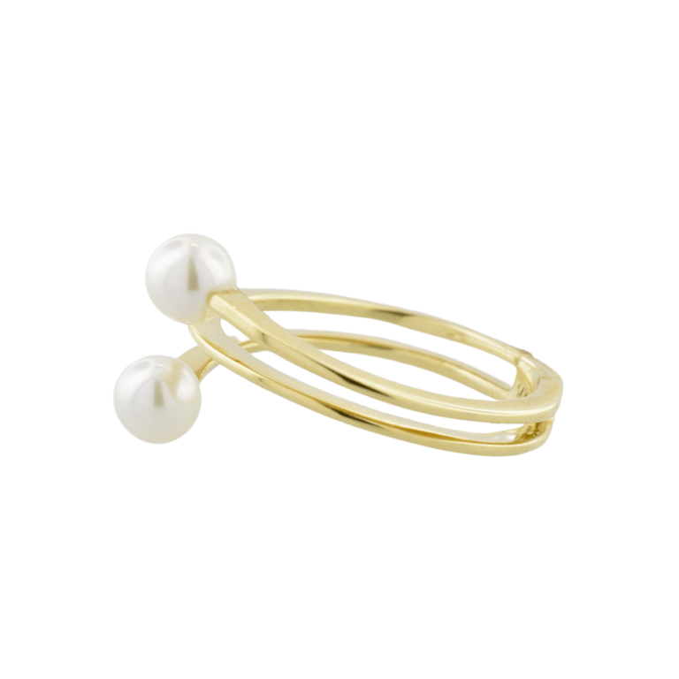14k Double Wrap Pearl Ring
