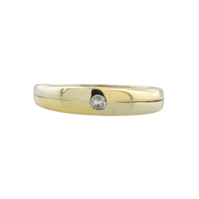 Estate Collection Estate Two Tone Tapered Diamond Band