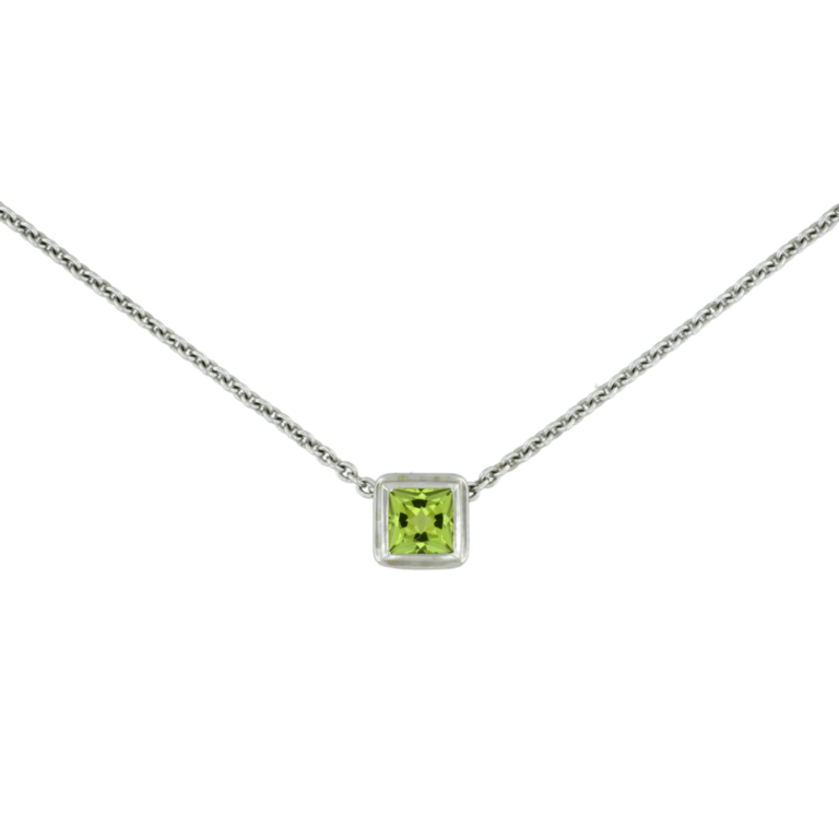 Peridot Bezel Slide Pendant