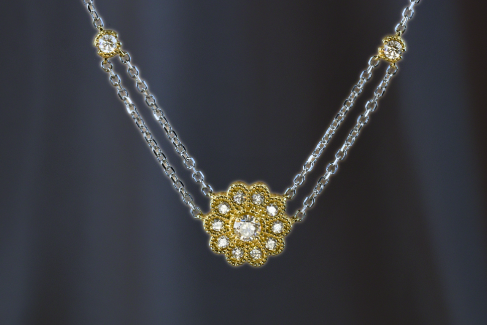 Diamond Flower Necklace