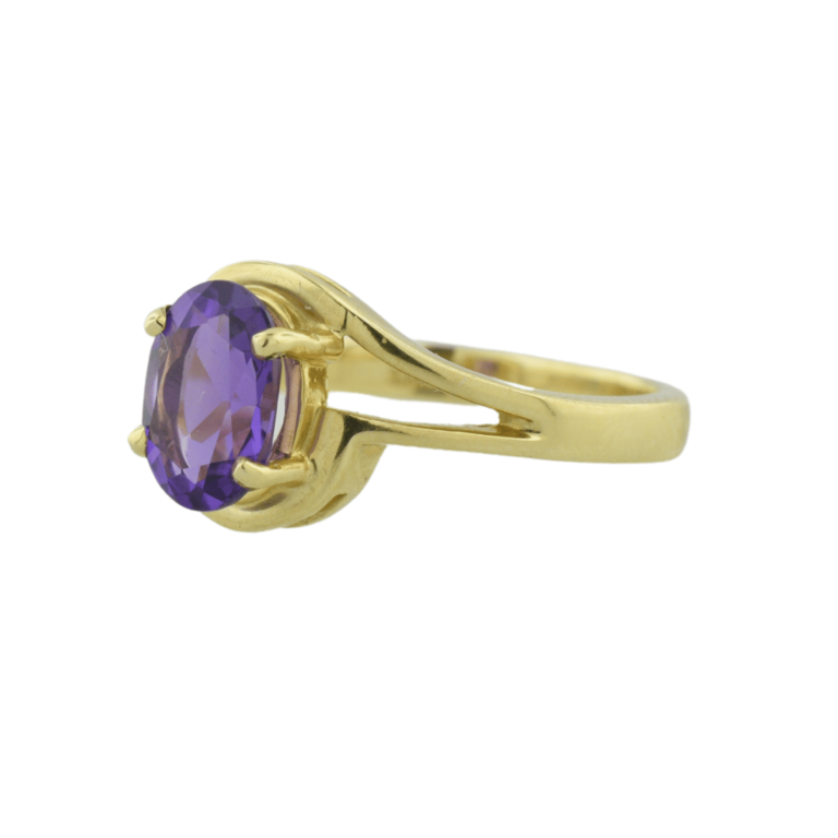 Estate Collection Estate Oval Amethyst Bypass Ring