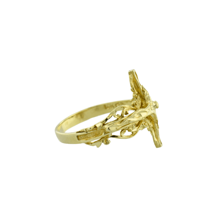Estate Gold Crucifix Ring