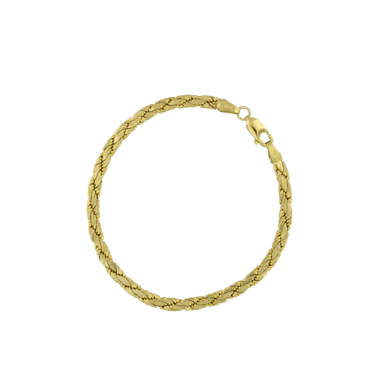 Estate Gold Flat Rope Bracelet