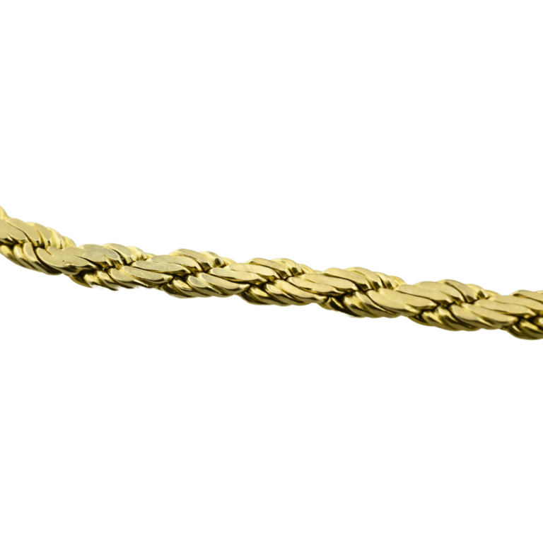 Estate Gold Flat Rope Bracelet