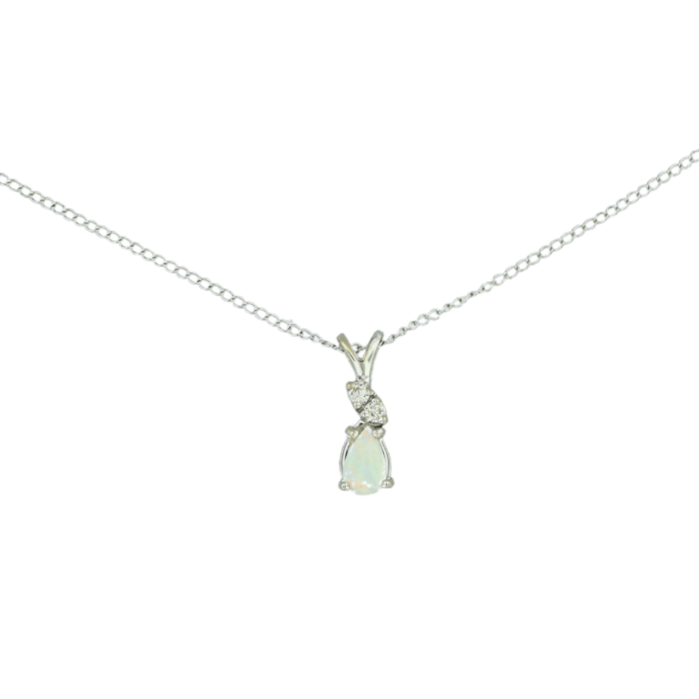 Estate Opal & Diamond Necklace