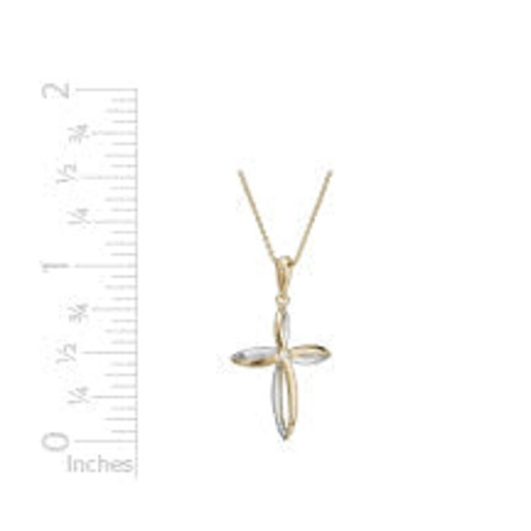 Artistry 14K Two-Tone Cross Necklace