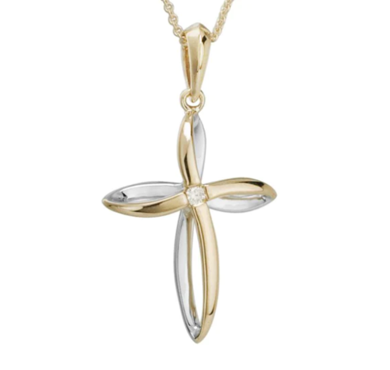 Artistry 14K Two-Tone Cross Necklace