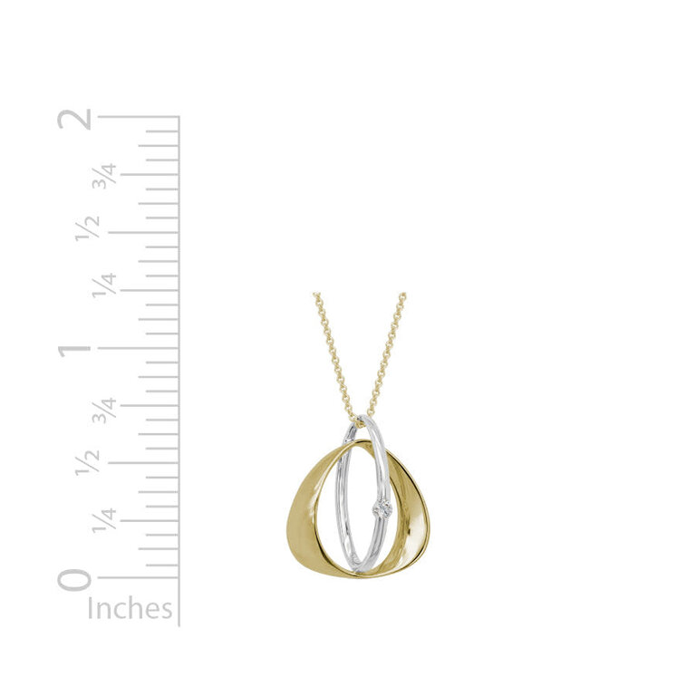 Expressions Jewelers 14K Two-Tone Abstract Diamond Necklace