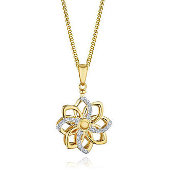 Expressions Jewelers Flower Spinner Pendant Expressions Jewelers Flower Spinner Pendant