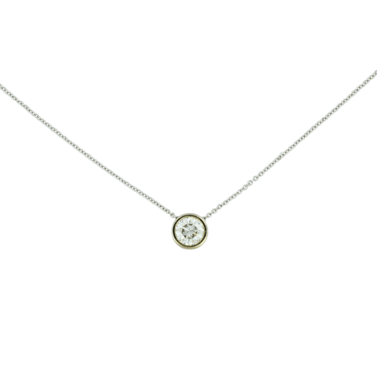 Estate Bezel .70ct Diamond Pendant