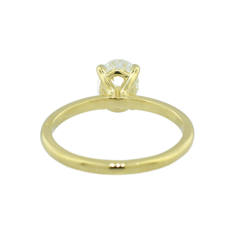 Lab-Grown Oval Solitaire Engagement Ring